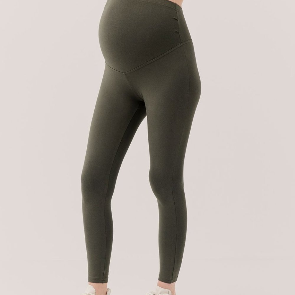 Pact Maternity Purefit Leggings GRAPE LEAF